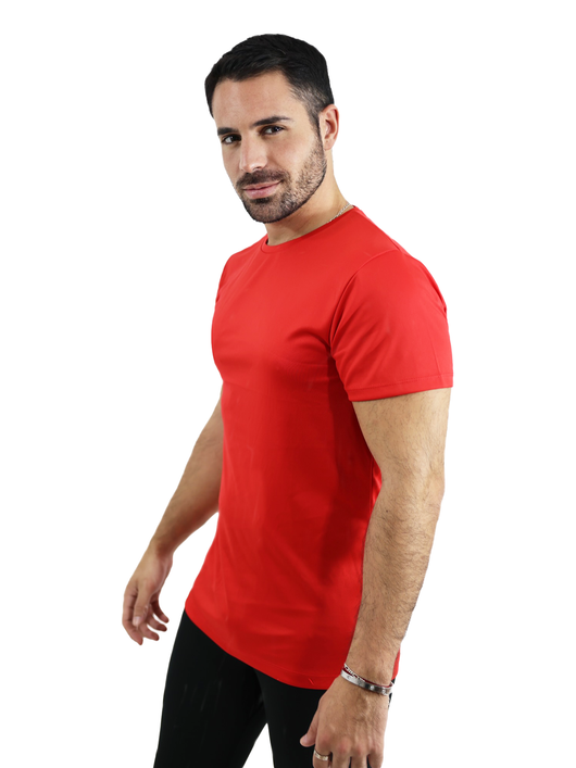 T-shirt de sport technique à manches courtes pour hommes - Tissu interlock respirant de qualité supérieure