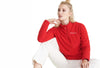 Women's Micropolar Sweatshirt with Half Zip on the Neck and Chin Protector